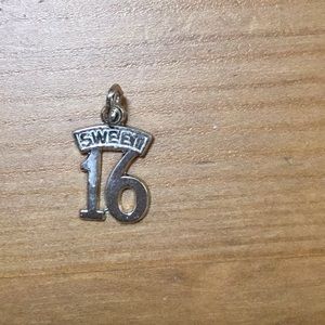 “Sweet 16” sterling silver charm
